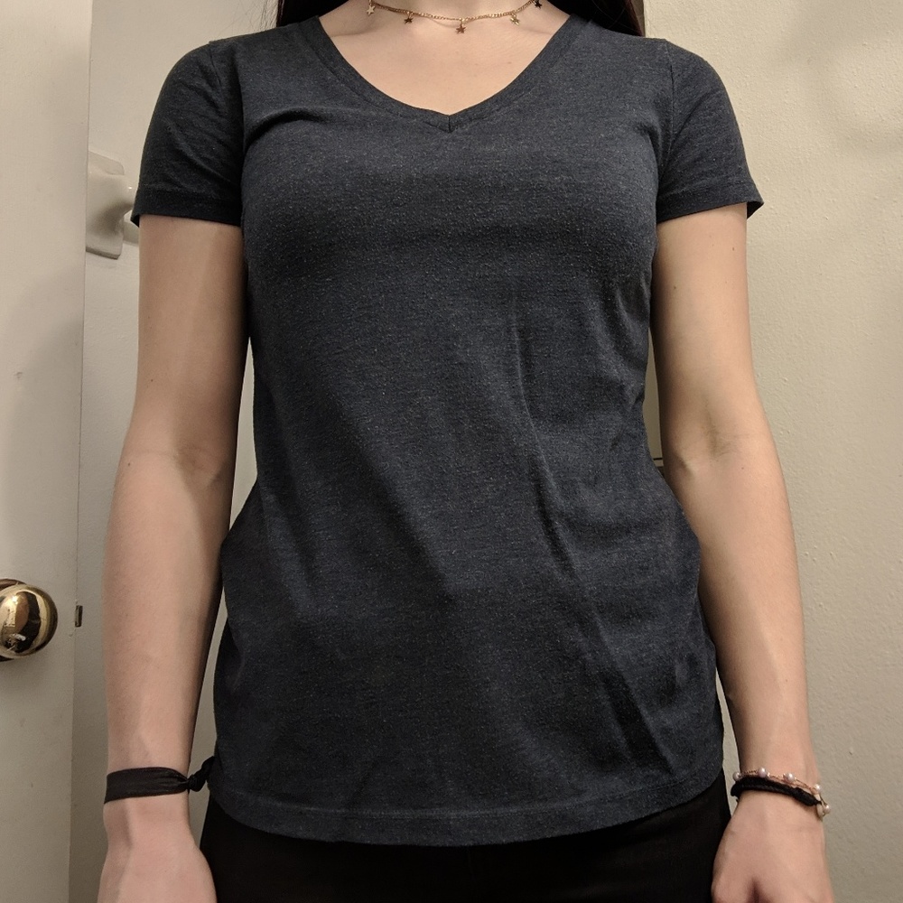 Navy blue v neck